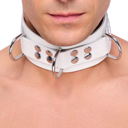 The Red Collier en cuir Ultra Blanc